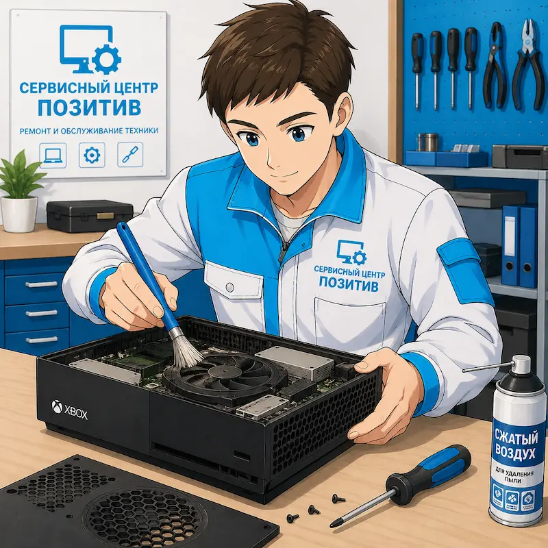 Чистка игровой приставки от пыли и замена термопасты во Всеволожске