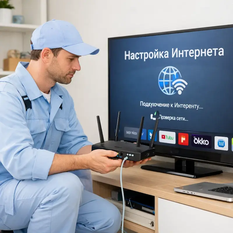 Настройка интернета на телевизоре во Всеволожске